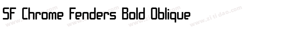 SF Chrome Fenders Bold Oblique字体转换